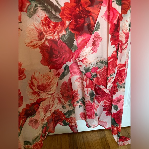 Eliza J Floral Ruffle high low Maxi Dress - Picture 2 of 5